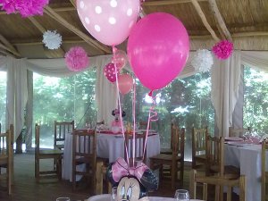 Centro de mesa con Globos