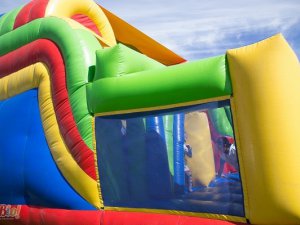 Inflable doble tobogán 